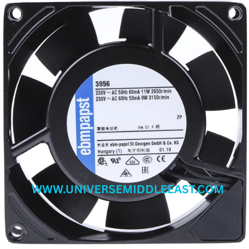 EBM-PAPST 3956 Axial Fan, 230 VAC, 2650 RPM