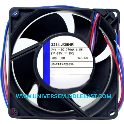 EBM-PAPST 3214J/39NR Axial Fan, 24 VDC, 76.5 CFM