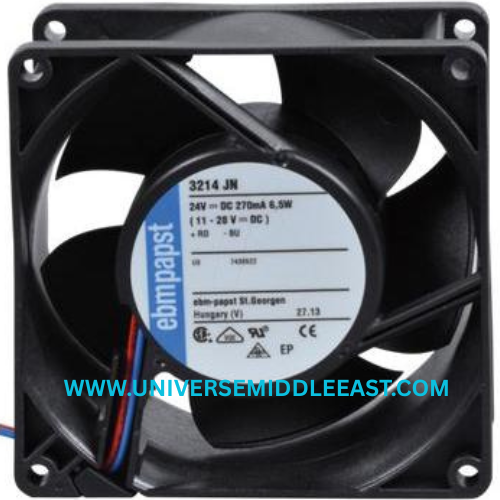 EBM-PAPST 3214JN Axial Fan, 92 mm, 24 VDC, 76.5 CFM