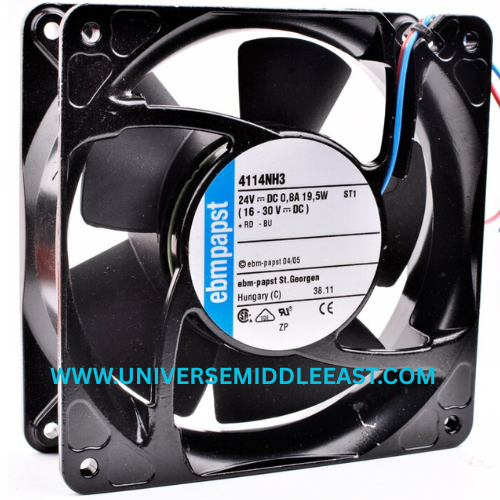 EBM-PAPST 4114NH3 Axial Fan, 24 VDC, 6000 RPM