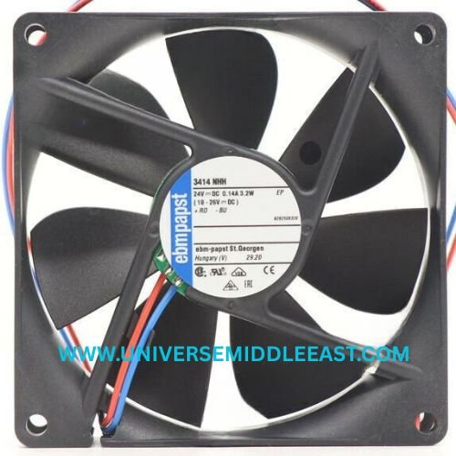 EBM-PAPST 3414NHH Axial Fan, 24 VDC, 92 × 92 × 25 mm