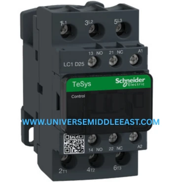 LC1D25M7 – SCHNEIDER TeSys D contactor – 3P(3 NO) – AC-3 – <= 440 V 25 A – 220 V AC coil — SCHNEIDER