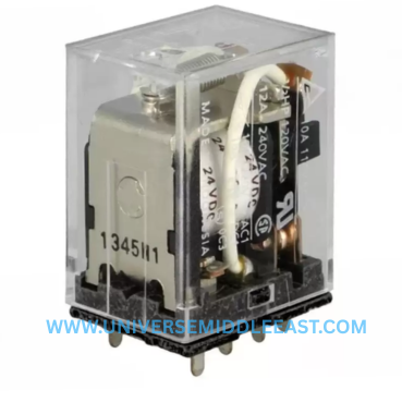 OMRON LY2 24VDC DPDT Power Relay, 10A, Plug-in