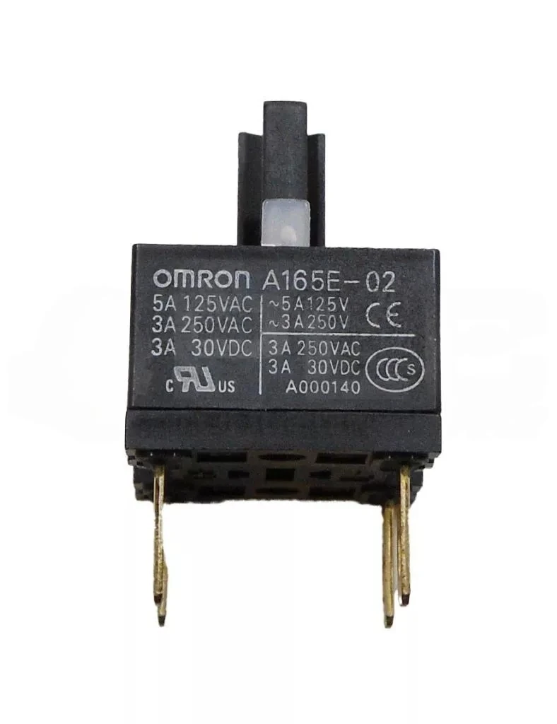 OMRON A165-E02 Emergency Stop Switch, 16mm, 2NC, IP65 — OMRON