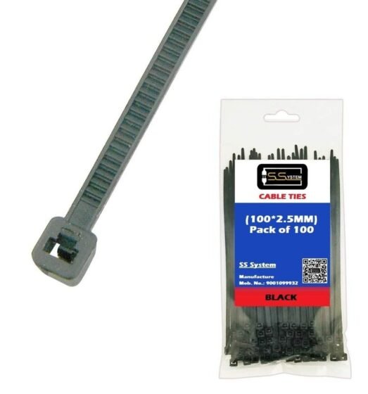 100X2.5MMBLK Cable Ties FS100AWC Tme