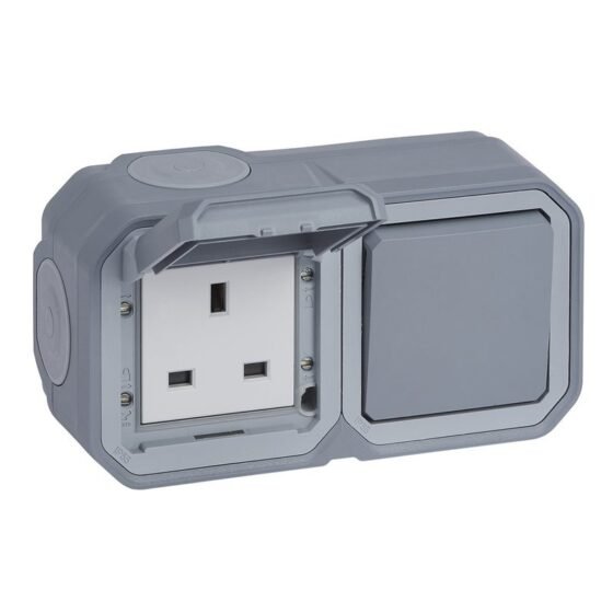 13A Switch Socket 2GANG with Back Box 2