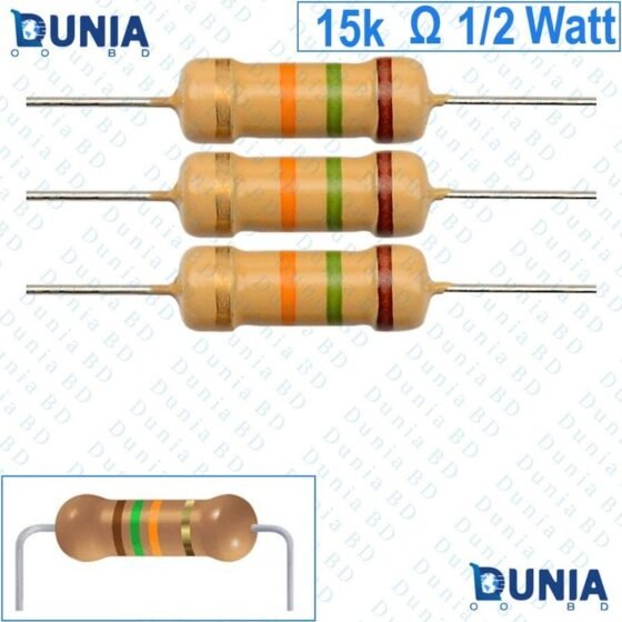 15KOHMS Eol Resister 1/2 Watt