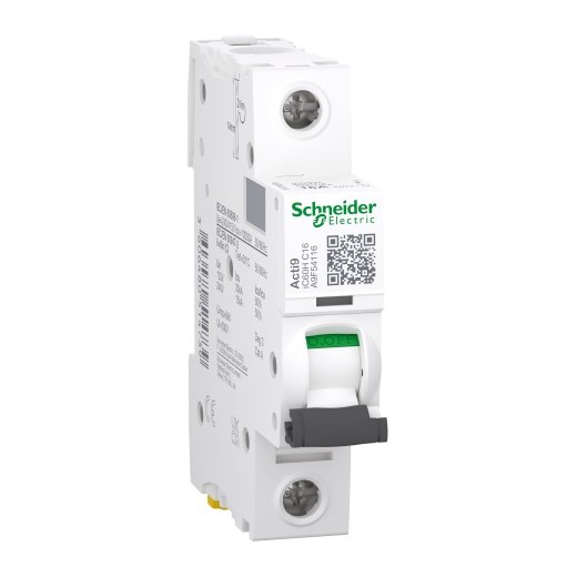 A9F54116 – Schneider Electric Acti 9 iC60H MCB Circuit Breaker – 1 Pole 16A C curve — SCHNEIDER