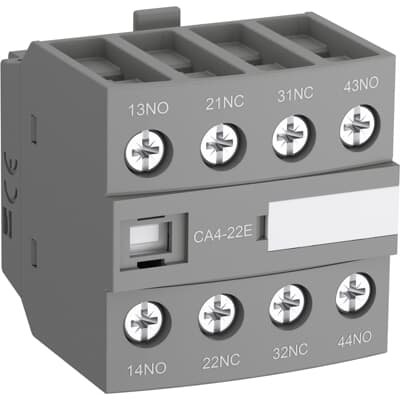 ABB CA4-13N 1SBN010140R1213 – CA4-13N is a 4-pole front mounted auxiliary contact block equipped with screw terminals — ABB