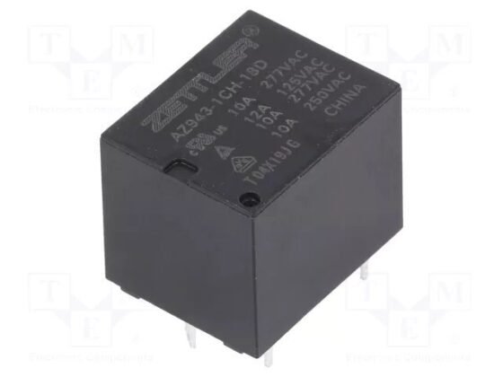 AZ943-1CH-8D Relay Spdt 18VDC Zettler