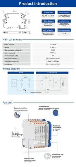 C-5T2-SPD For Signal 5V, 2WIRES in 10KA Chenzhu