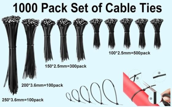 Cable Ties Size: 200*2.5 Black Raiden