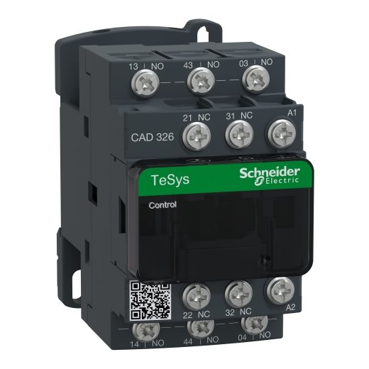 CAD326U7 – Schneider Electric Control relay, TeSys Deca, 3NO+2NC, 0 to 690V, 240VAC 50/60Hz standard coil, Lugs-ring… — SCHNEIDER