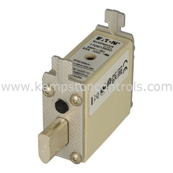 Eaton Bussmann 170M1565 Bussman Fuse 63A 690V DIN 000 — EATON Bussmann