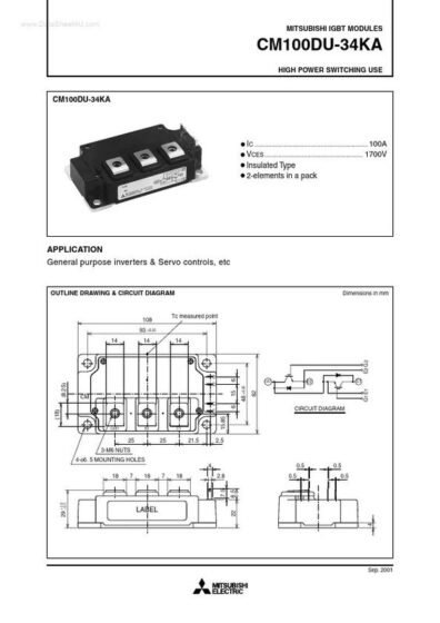 EXP-0013 Igbt, CM100DU-34KA