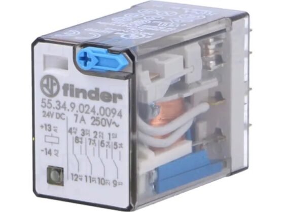Finder Relay 24VDC 7A 250V 55.34.9.0240090 — Finder