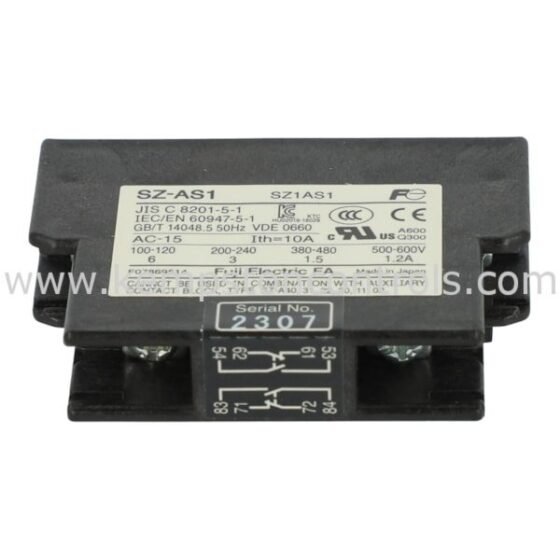 Fuji Electric SZ-AS1 Aux Contact Block — Fuji Electric
