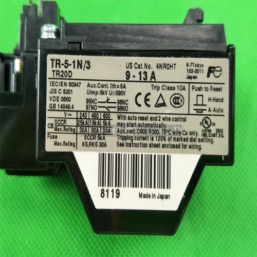 Fuji Electric TR-5-1N/3 9-13A Thermal Over Load Relay — Fuji Electric