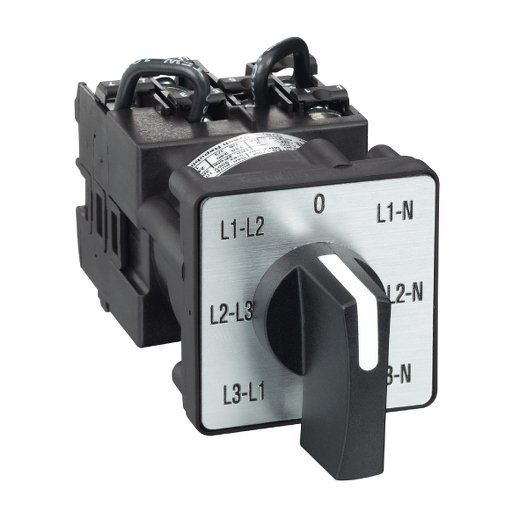 K1F027MLH – Schneider Electric cam voltmeter switch – 3L and 3L-N – 45° – 12 A – screw mounting — SCHNEIDER
