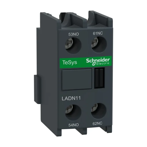 LADN20 – SCHNEIDER Auxiliary contact block, TeSys D, 2NO, front mounting — SCHNEIDER
