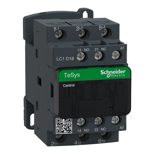 LC1D18F7 – Schneider Electric TeSys D contactor – 3P(3 NO) – AC-3 – ≤ 440 V 18 A – 110 V AC coil — SCHNEIDER