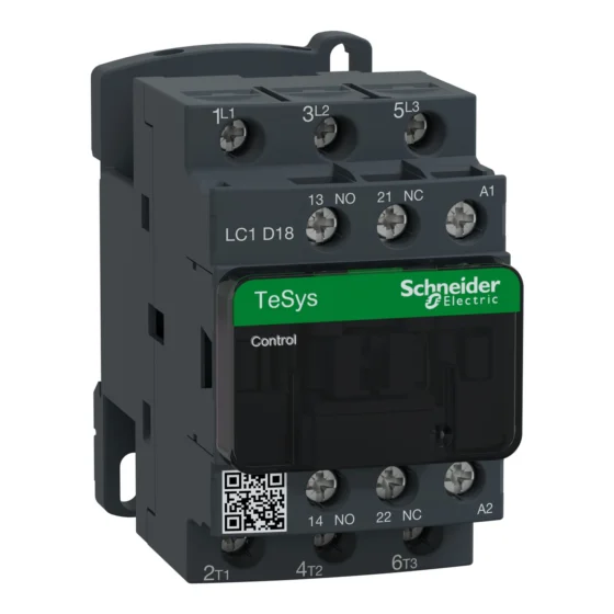 LC1D18M7 – Schneider Electric TeSys D contactor – 3P(3 NO) – AC-3 – <= 440 V 18 A - 220 V AC coil — SCHNEIDER