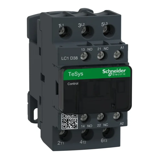 LC1D38M7 – Schneider Electric TeSys D contactor – 3P(3 NO) – AC-3 – <= 440 V 38 A - 220 V AC 50/60 Hz coil — SCHNEIDER