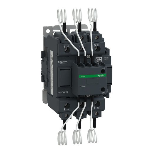 LC1DWK12P7 – Schneider Electric Capacitor contactor, Tesys Deca, 63kVAR at 400/415V 50Hz, 230V AC 50/60Hz coil, screw clamp… — SCHNEIDER