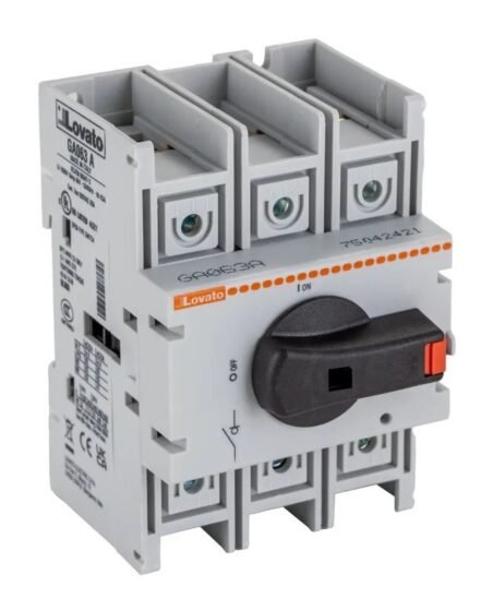 Lovato GN1256U 3P 2 Pos Switch 48*48 Front — Lovato