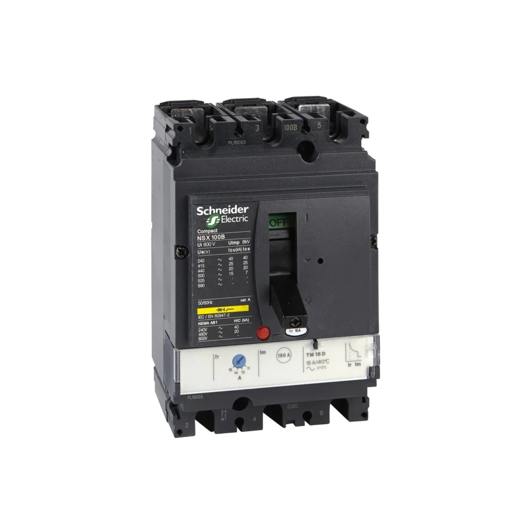 LV429554 – Schneider Electric circuit breaker Compact NSX100B – TMD – 40 A – 3 poles 3d — SCHNEIDER