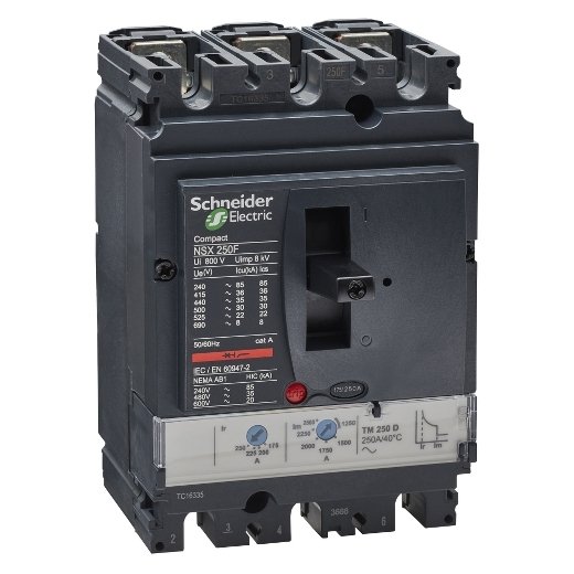 LV431630 – Schneider Electric circuit breaker Compact NSX250F – TMD – 250 A – 3 poles 3d — SCHNEIDER