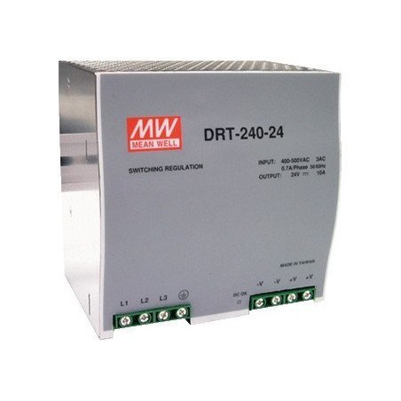 MEAN WELL DRT-240-24 10A Power Supply — MEAN WELL