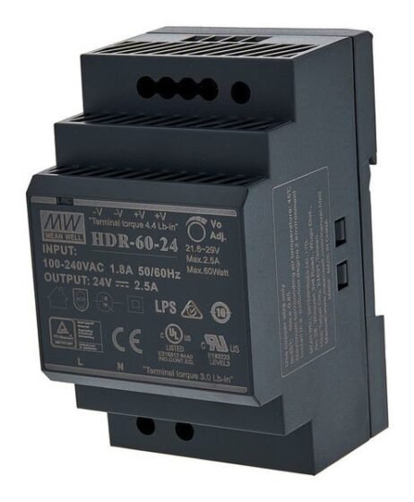 MEAN WELL HDR-60-24 Power Supply Ac/dc — MEAN WELL