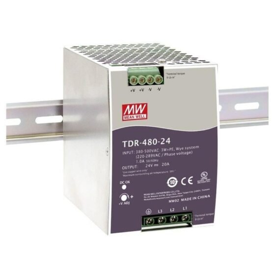 MEAN WELL TDR-480-24 Power Supply 24VDC — MEAN WELL