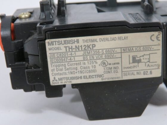Mitsubishi Electric TH-N12KP Thermal Overload Relay 2.5 Amp — Mitsubishi Electric