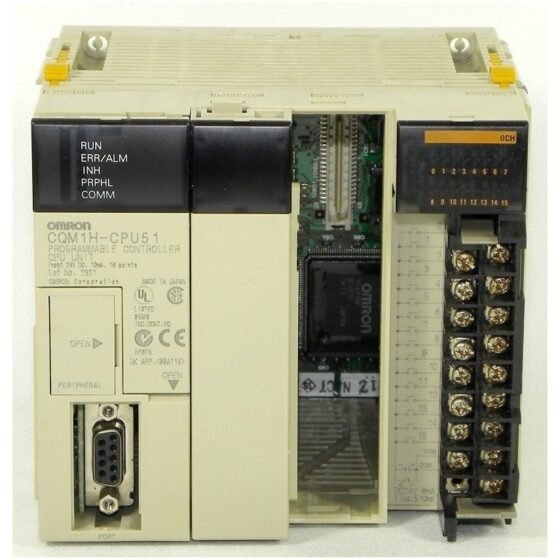 Omron CQM1H-CPU51 PU Module, 3.2K Word, RS232, 10 Ma, 24 Vdc, 16 Point — OMRON