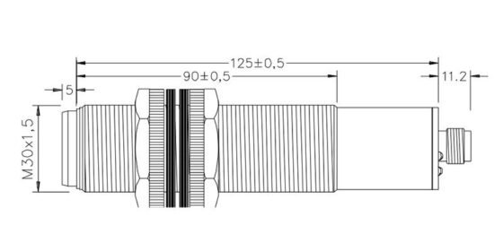 P43-350-M30-PBT-U-CM12 Ultrasonic Sensor P43