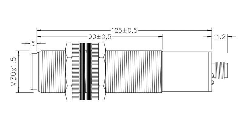 P43-350-M30-PBT-U-CM12 Ultrasonic Sensor P43