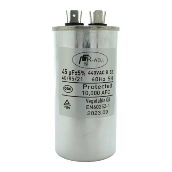 Petross Capacitor 45UF Rated 85C, 440V Long Life