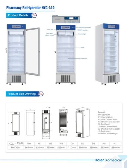 Pharmacy Refrigerator Hyc 410