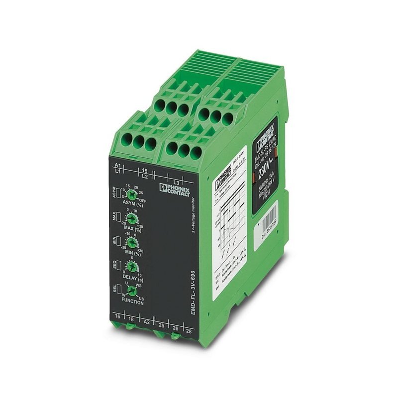 Phoenix Contact EMD-FL-3V-400 Contact Phase Voltage Monitoring Relay PN — Phoenix Contact