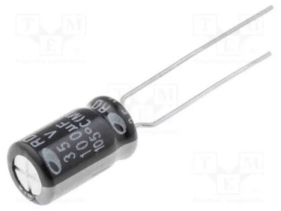 RD1V107M6L011BB Samwha Capacitor 100UF 35VDC