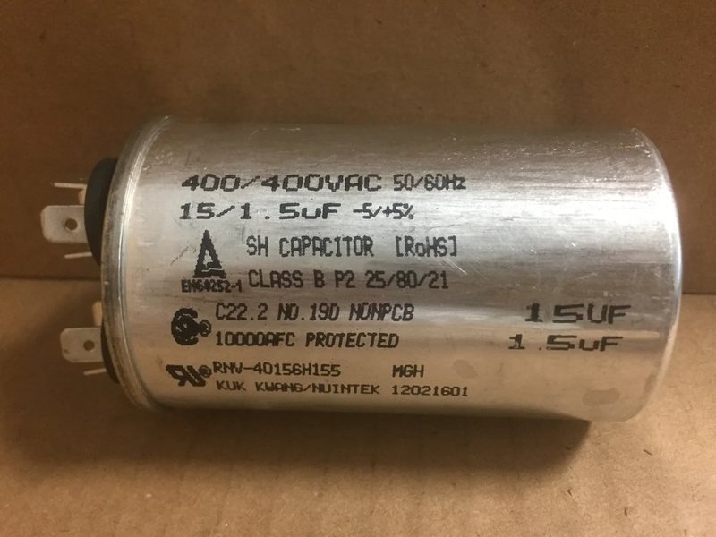 Run Capacitor 1.5UF Cal 375 AC