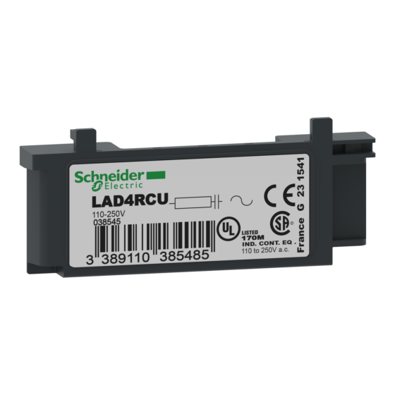 Schneider Electric LAD4RCU Suppresor Transient 1PH — SCHNEIDER