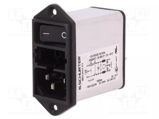 SCHURTER DD12.4111.111 AC Supply Socket Male 250VAC — SCHURTER