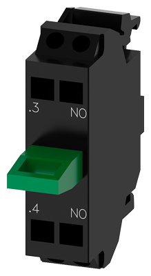 Siemens 3SU1400-2AA10-3BA0 Contact Block 22MM — SIEMENS