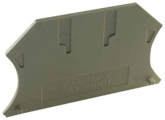 Weidmüller 2.5-10GR 2.5MM Cover End Plate, Wap, PN 1050050000 — WEIDMÜLLER
