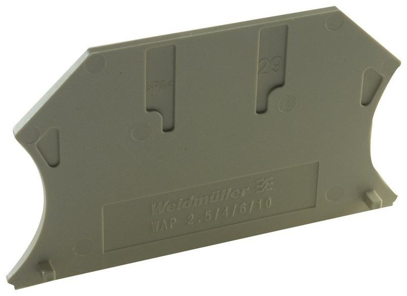 Weidmüller 2.5-10GR 2.5MM Cover End Plate, Wap, PN 1050050000 — WEIDMÜLLER