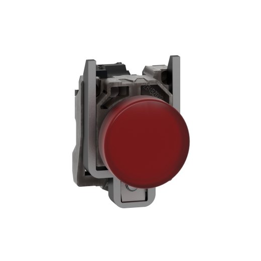 XB4BVM4 – Schneider Electric Pilot light, metal, red, Ø22, plain lens with integral LED, 230…240 VAC — SCHNEIDER