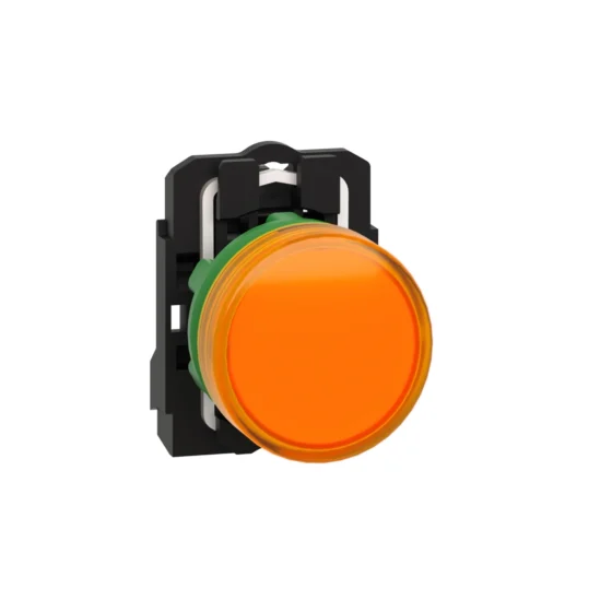 XB5AVG5 – Schneider Electric Pilot light, plastic, orange, Ø22, plain lens with integral LED, 110…120 V AC — SCHNEIDER